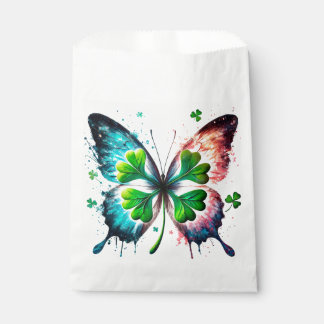 Lucky clover with butterfly favour bags