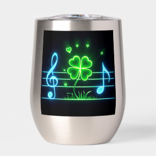 Lucky Clover with Music Notes Design