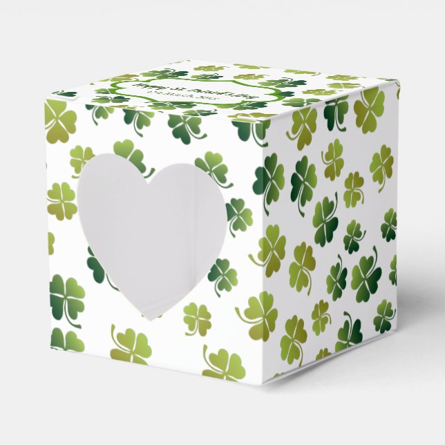Lucky clovers for Saint Patrick's Day Favour Box (Front Side)