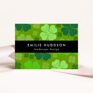 Lucky Clovers, Green, Landscape Designer, Gardener Business Card