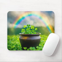 Lucky Clovers In A Pot