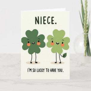 Lucky Clovers Niece Card