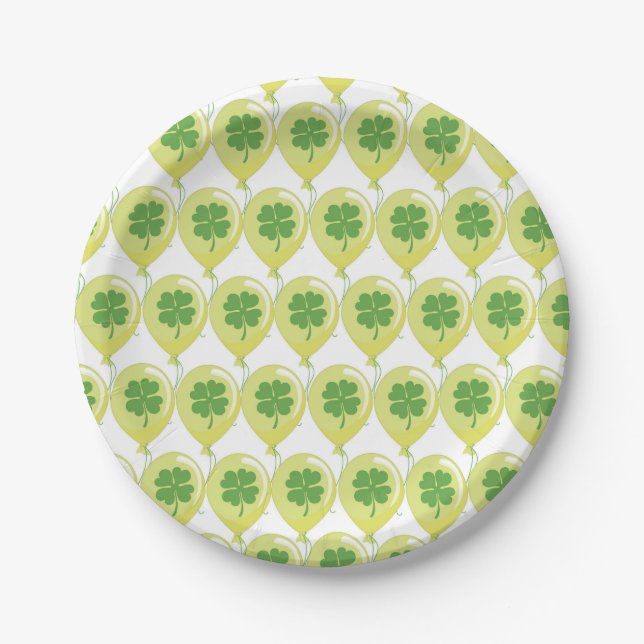 Lucky clovers paper plate (Front)