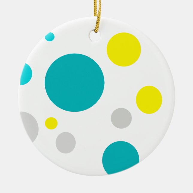 Lucky Colourful Bubbles Ceramic Tree Decoration (Front)