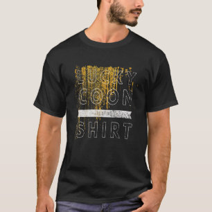 Lucky Coon Hunting - Night Life - Treed Life Racco T-Shirt