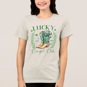 Lucky Cowgirl Club Est. 1997   St. Patrick’s Day Tri-Blend Shirt
