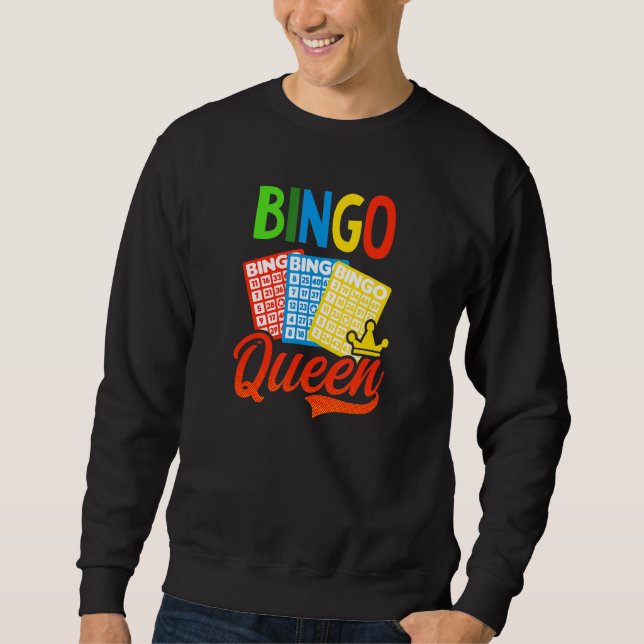 Lucky Crown Queen Bingo Queen Sweatshirt (Front)