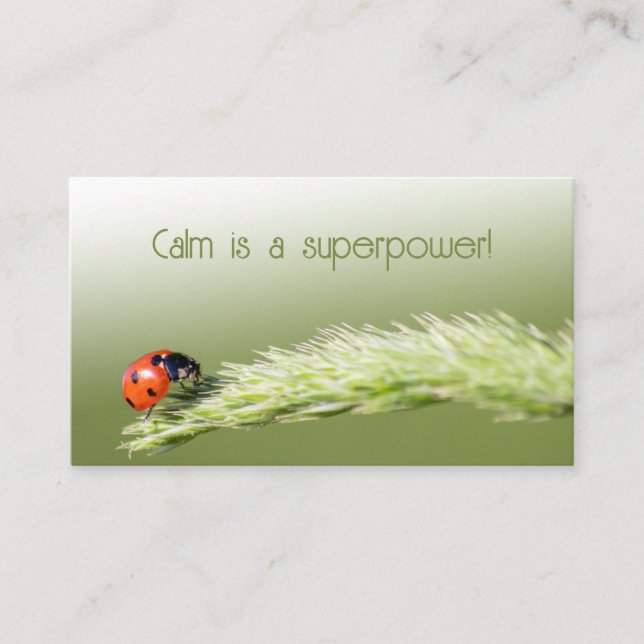 Lucky customers with lucky ladybugs! business card (Front)