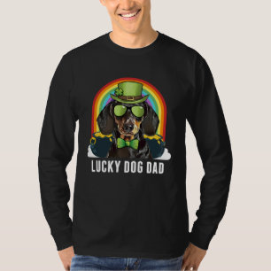 Lucky Dachshund Dog Dad St Patricks Day T-Shirt