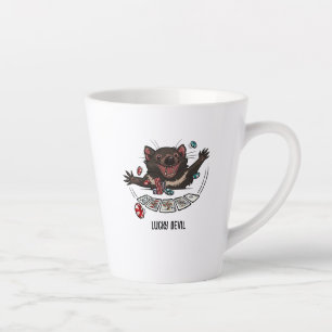 Lucky Devil Tasmanian Devil Art Poker Player Gift Latte Mug