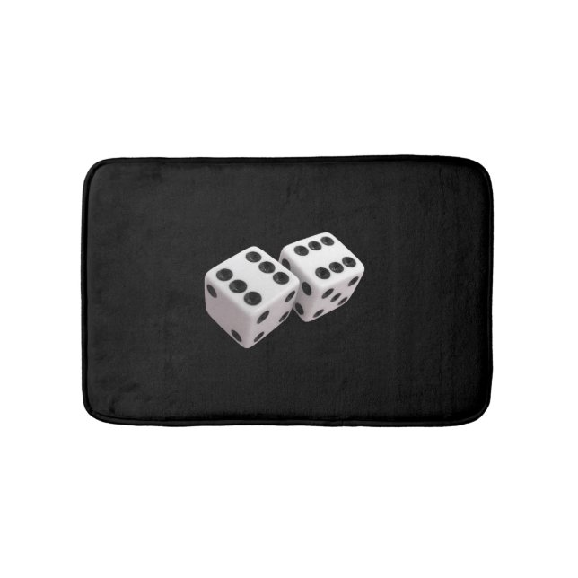 Lucky Dice black Bath Mat (Front)