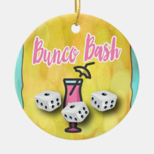 Lucky Dice Bunco Bash Ceramic Tree Decoration