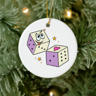 Lucky Dice Ceramic Tree Decoration