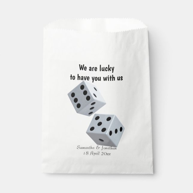 Lucky Dice Favour Bags (Front)