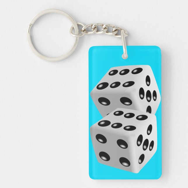 Lucky Dice Keychain - Choose Colours (Front)