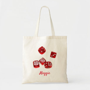 Lucky Dice Name Bridesmaid Vegas Bachelorette Gift Tote Bag