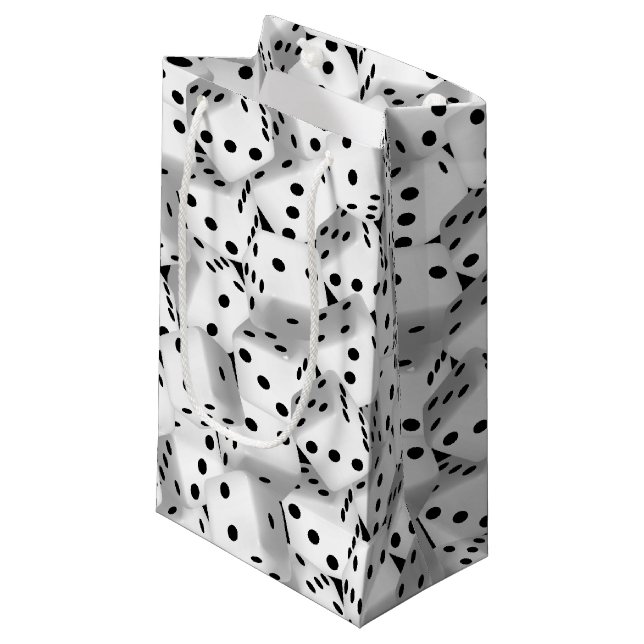 Lucky dice small gift bag (Front Angled)