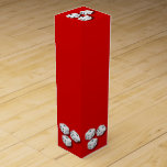 Lucky Dice Wine Gift Box<br><div class="desc">Lucky Dice graphic design. Perfect for casino night,  Las Vegas theme,  gambler,  game night. Bunco and more.  Add your own text to personalise with a group name,  name,  event and more. Change the background colour to fit your own colour style.</div>