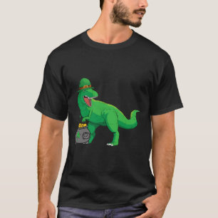 Lucky Dino-saur St Patricks Day Funny T-rex Irish  T-Shirt