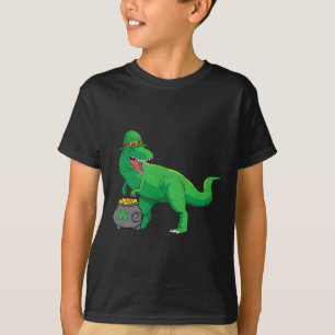 Lucky Dino-saur St Patricks Day Funny T-rex Irish T-Shirt