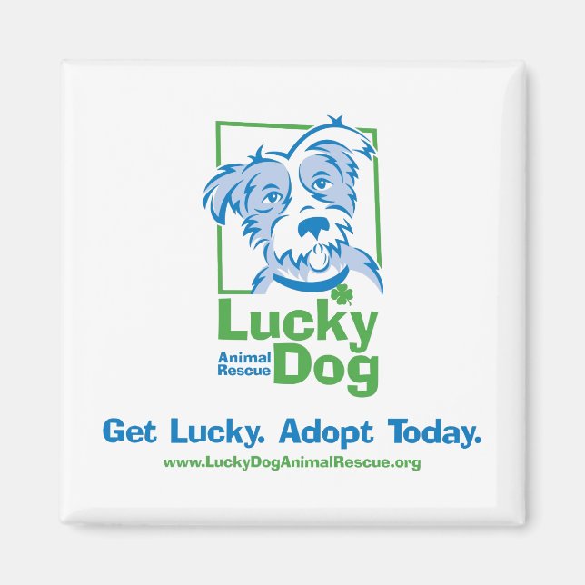 Lucky Dog "Adopt Today" Magnet (Front)