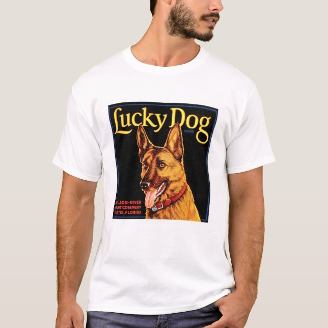 Lucky Dog basic white T-Shirt (Front)