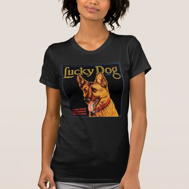 Lucky Dog W's black T-Shirt (Front)