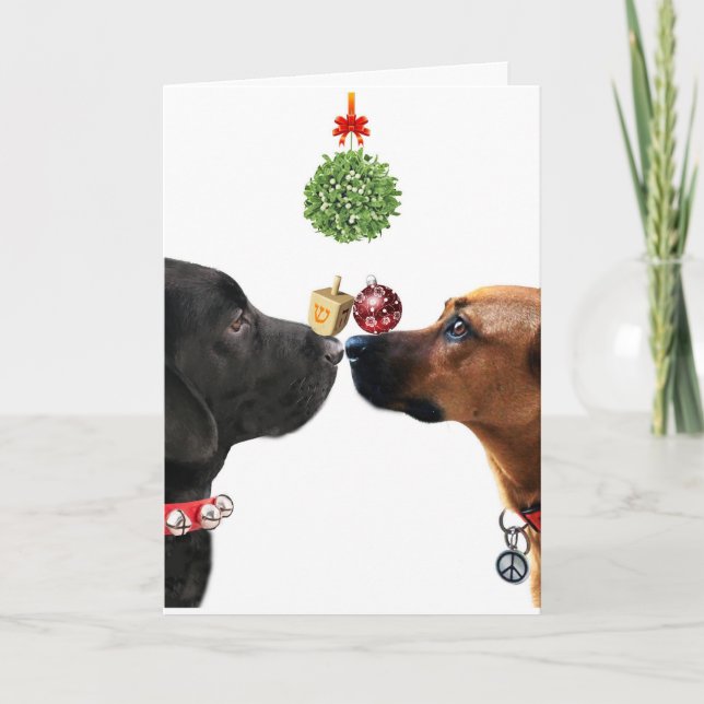 Lucky Dogs Happy Holiday Card (Front)
