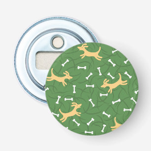 lucky dogs with bones background bottle opener