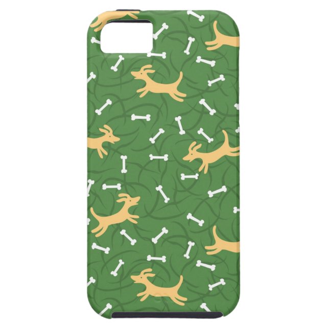 lucky dogs with bones background Case-Mate iPhone case (Back)