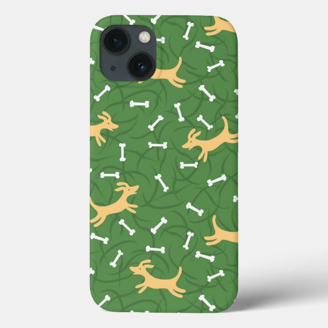 lucky dogs with bones background Case-Mate iPhone case (Back)