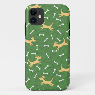 lucky dogs with bones background Case-Mate iPhone case