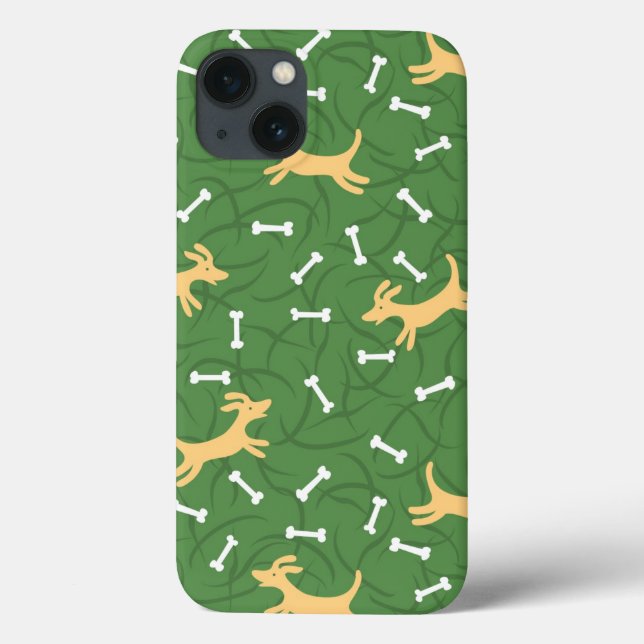 lucky dogs with bones background Case-Mate iPhone case (Back)