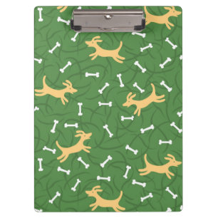 lucky dogs with bones background clipboard