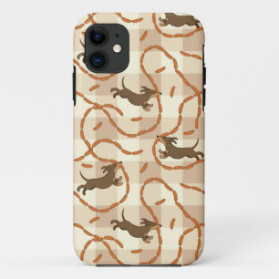 lucky dogs with sausages background Case-Mate iPhone case
