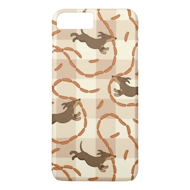 lucky dogs with sausages background Case-Mate iPhone case (Back)