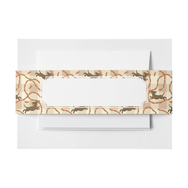 lucky dogs with sausages background invitation belly band (Front Example)