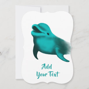 Lucky Dolphin - Add Your Text Holiday Card