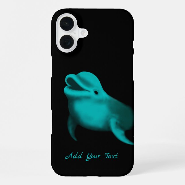 Lucky Dolphin - Add Your Text iPhone Case (Back)