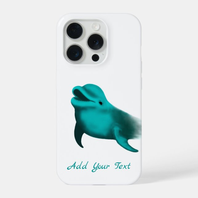 Lucky Dolphin - Add Your Text iPhone Case (Back)