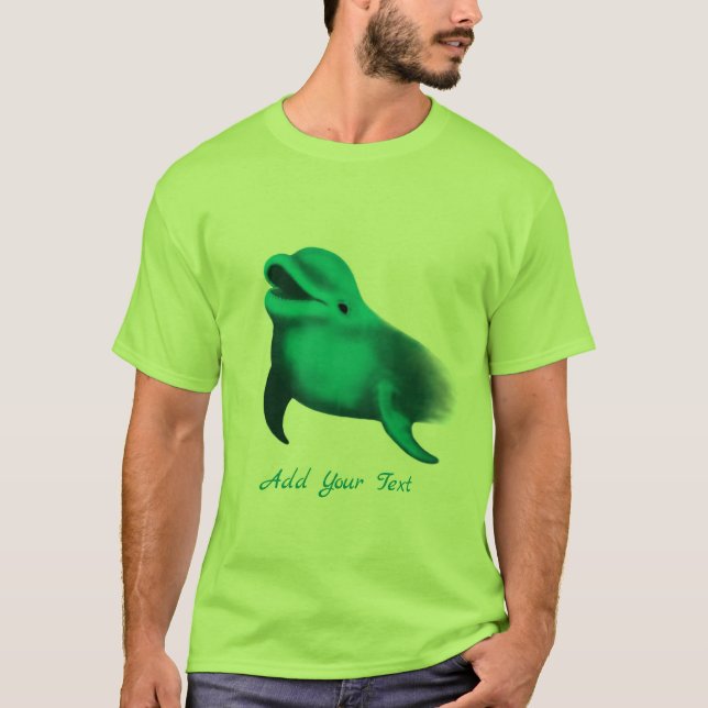 Lucky Dolphin - Add Your Text T-Shirt (Front)