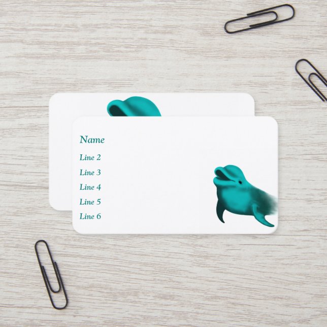 Lucky Dolphin Business Card (Front/Back In Situ)