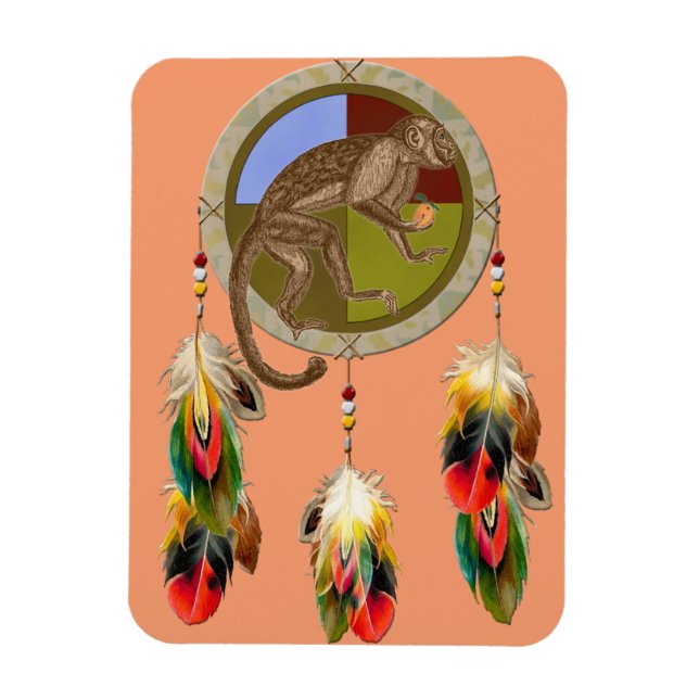 Lucky Dream Monkey Magnet (Vertical)