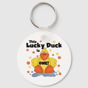 Lucky Duck 1st Birthday  T-shirts and Gifts Key Ring