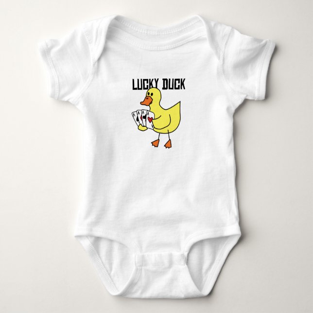 Lucky Duck Baby Bodysuit (Front)