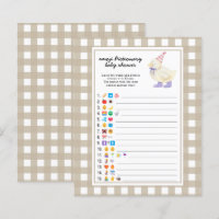 Lucky duck baby shower - emoji pictionary game
