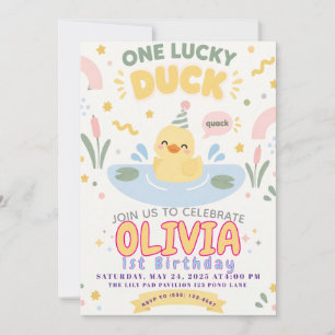 lucky duck birthday party invitation