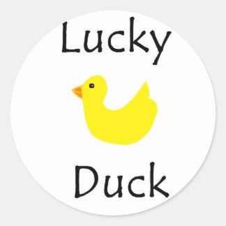 Lucky Duck Classic Round Sticker