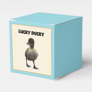Lucky Duck Funny Cute Duckling Bird Photo Art Favour Box