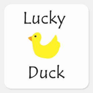 Lucky Duck Square Sticker